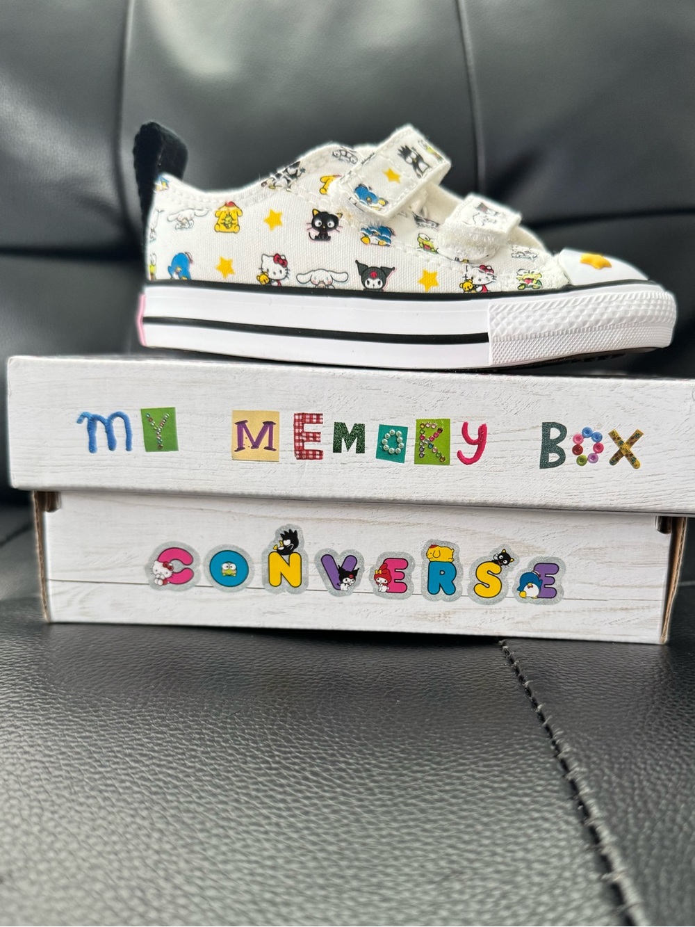Converse Kids White Low-Top Sneakers with Colorful Sanrio Print